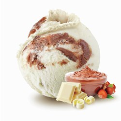 LCDD White Choco. W/ Hazelnuts,CocoaTopping Ice Cream 2x6L