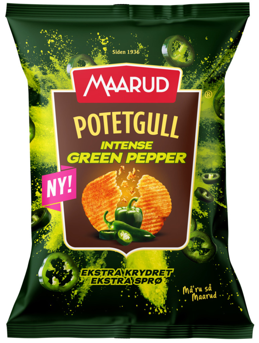 Maarud Potetgull Intense Green Pepper 18x175 g