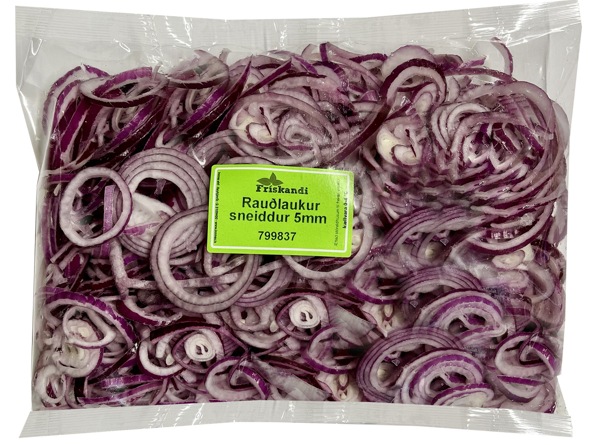 Rauðlaukur sneiddur 5mm 3kg (P)