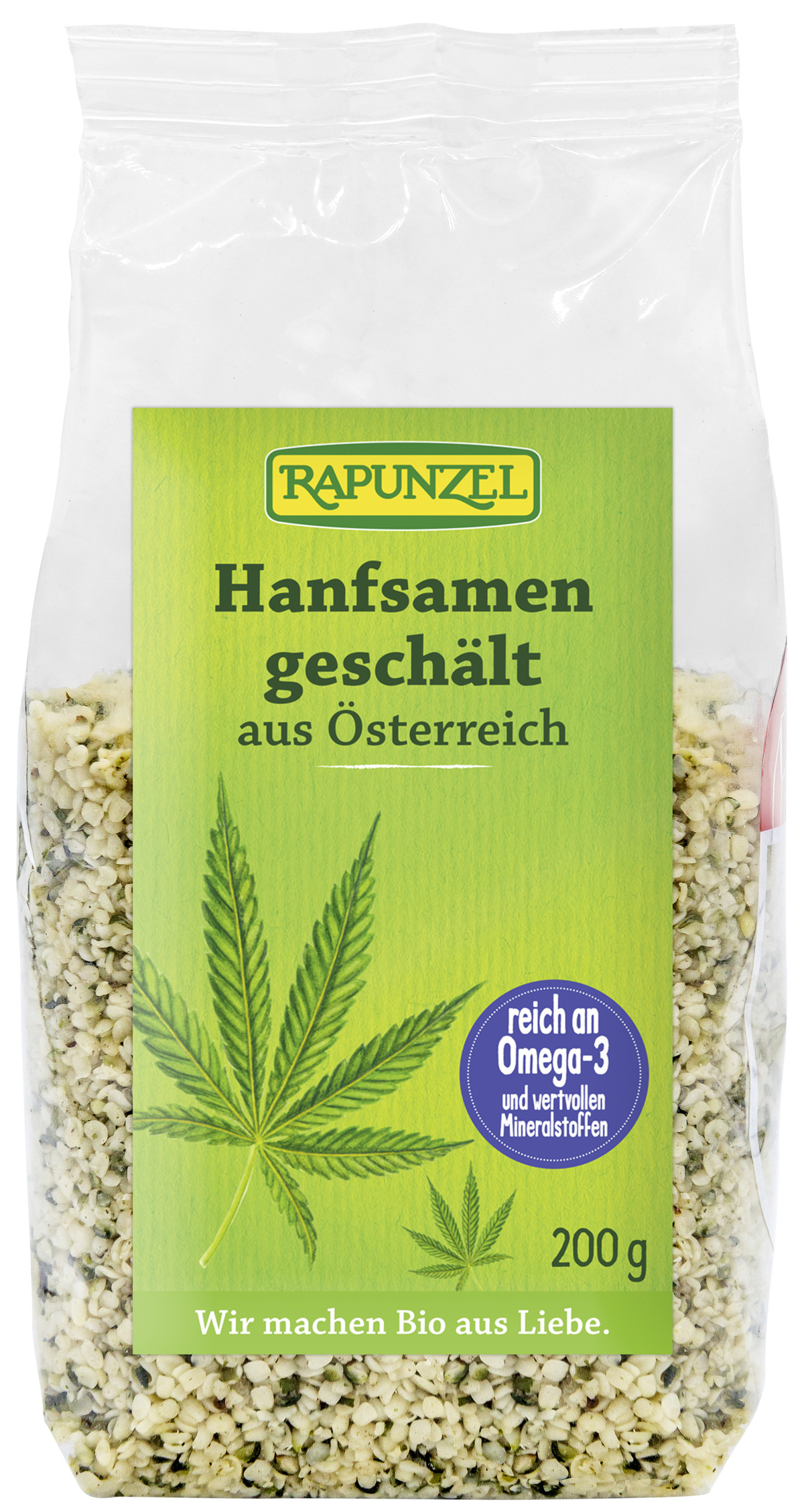 Rapunzel Hampfræ, afhýdd 6x200g (M)