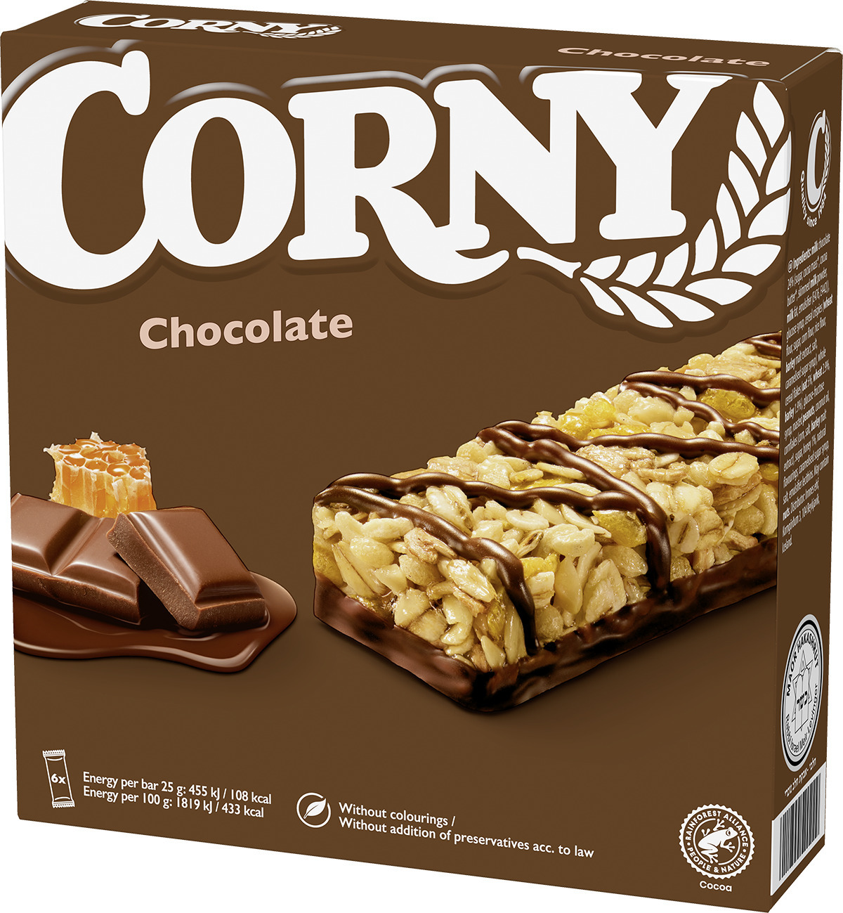 Corny Chocolate 10x6x25gr