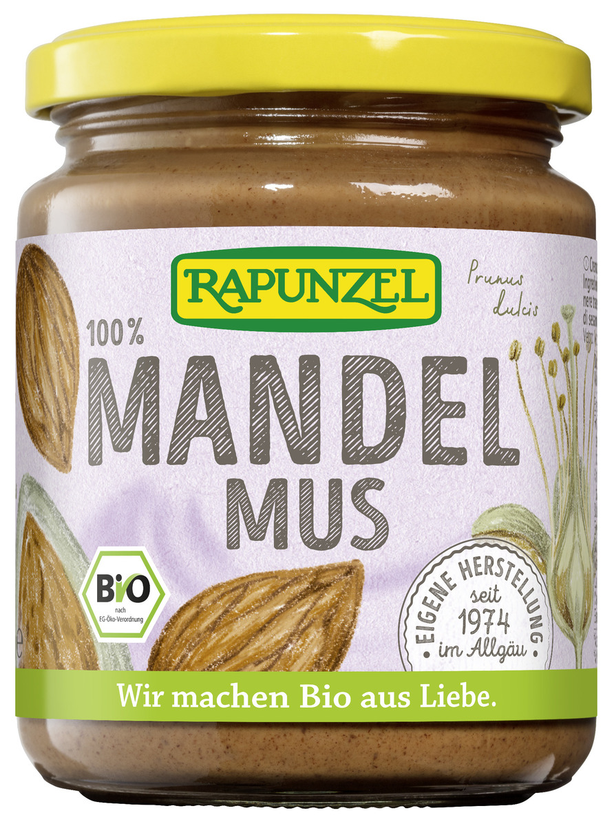 Rapunzel Möndlusmjör Dökkt 6x250gr (EN/NO >M)