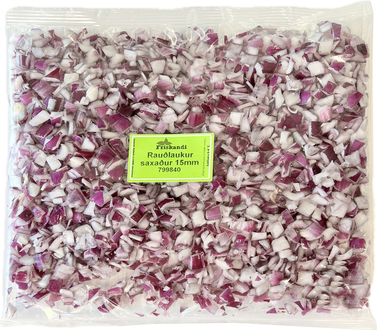 Rauðlaukur saxaður 15mm 3kg (P)