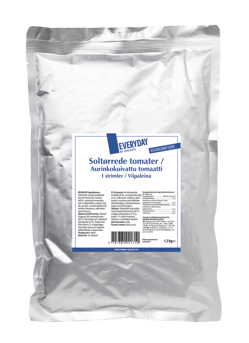 Everyday sólþurrkaðir tómatar í strimlum 6x1,7kg