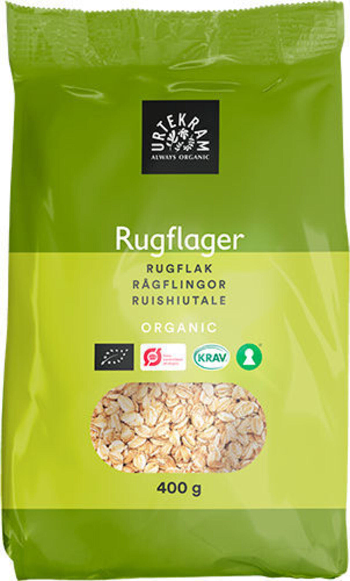 Urtekram rúgflögur 7x400g