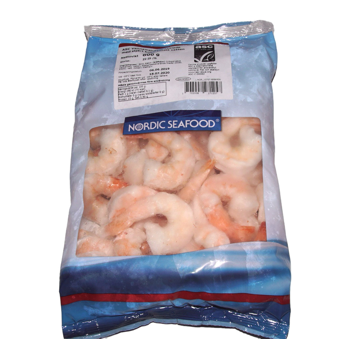 Risarækja Skelflett 21/25 Soðin með stéli