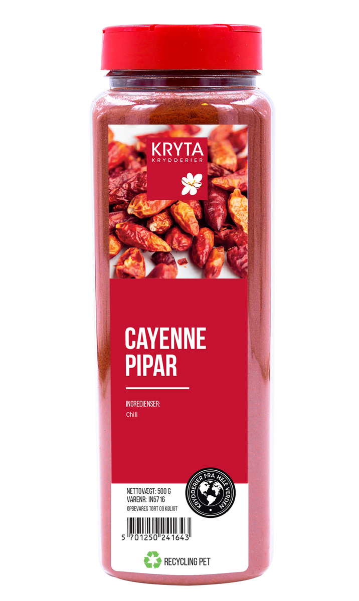 Kryta Cayenne Pipar - Cayennepeber 9x500gr