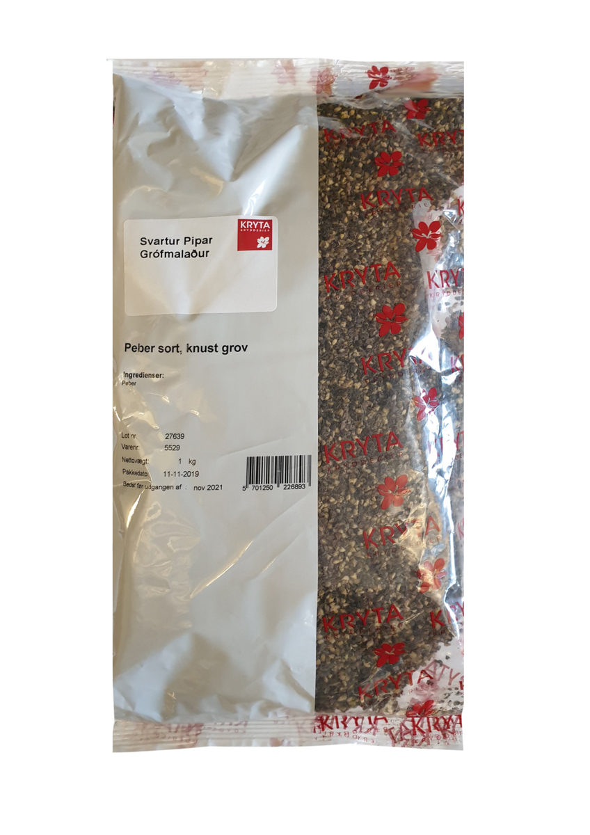 Kryta Svartur Pipar grófmalaður 15x1kg
