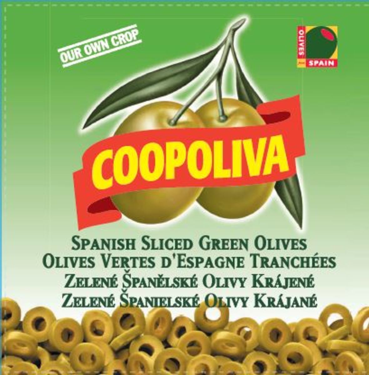 Agro Ólífur Grænar Sneiddar 6x3 kg