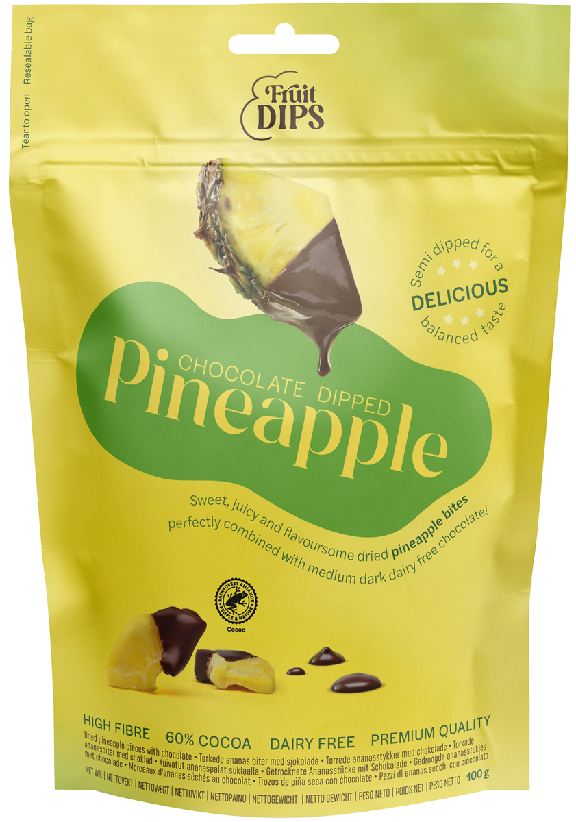 Fruit Dips Pineapple Chocolate 14x100gr