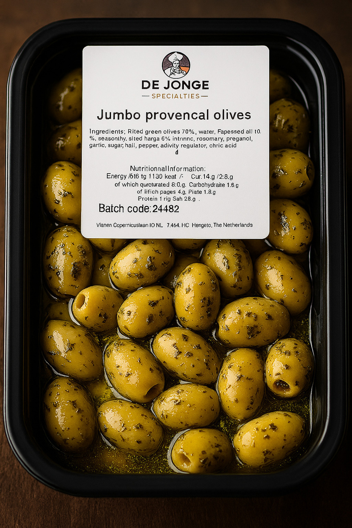 De Jonge Jumbo provencal olives 6x1,1kg