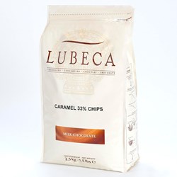 Lubeca Caramel Milk Chocolate Chips 33% 4x2,5kg