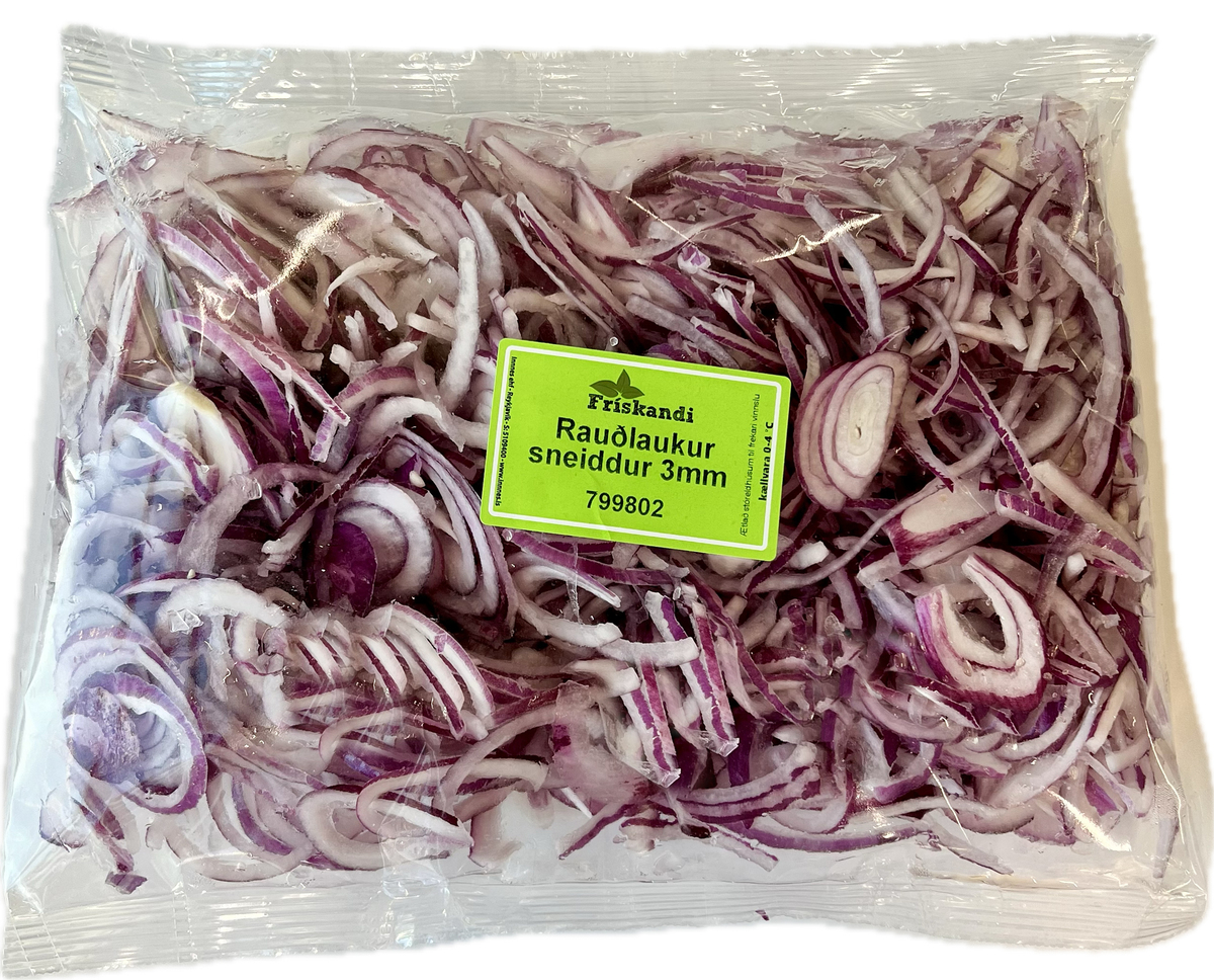 Rauðlaukur sneiddur 3mm 3kg (P)