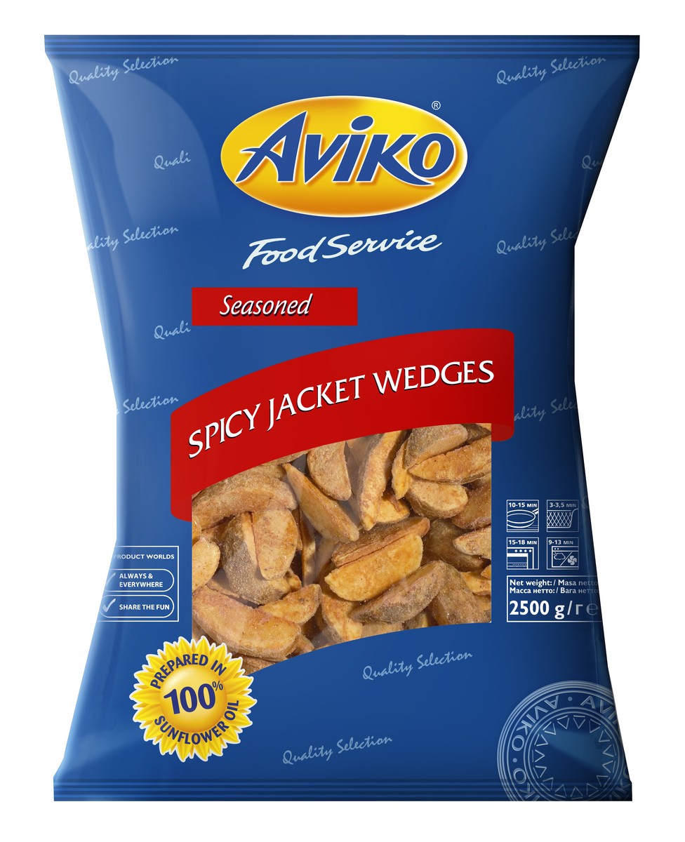 Aviko Spicy Jacket Wedges 4x2,5kg