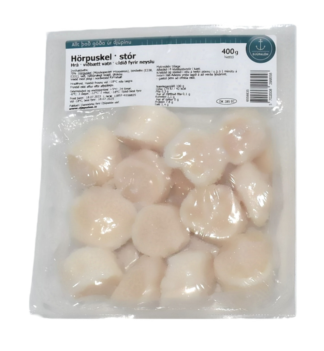 Hörpuskel stór 10/20 10x400gr NET