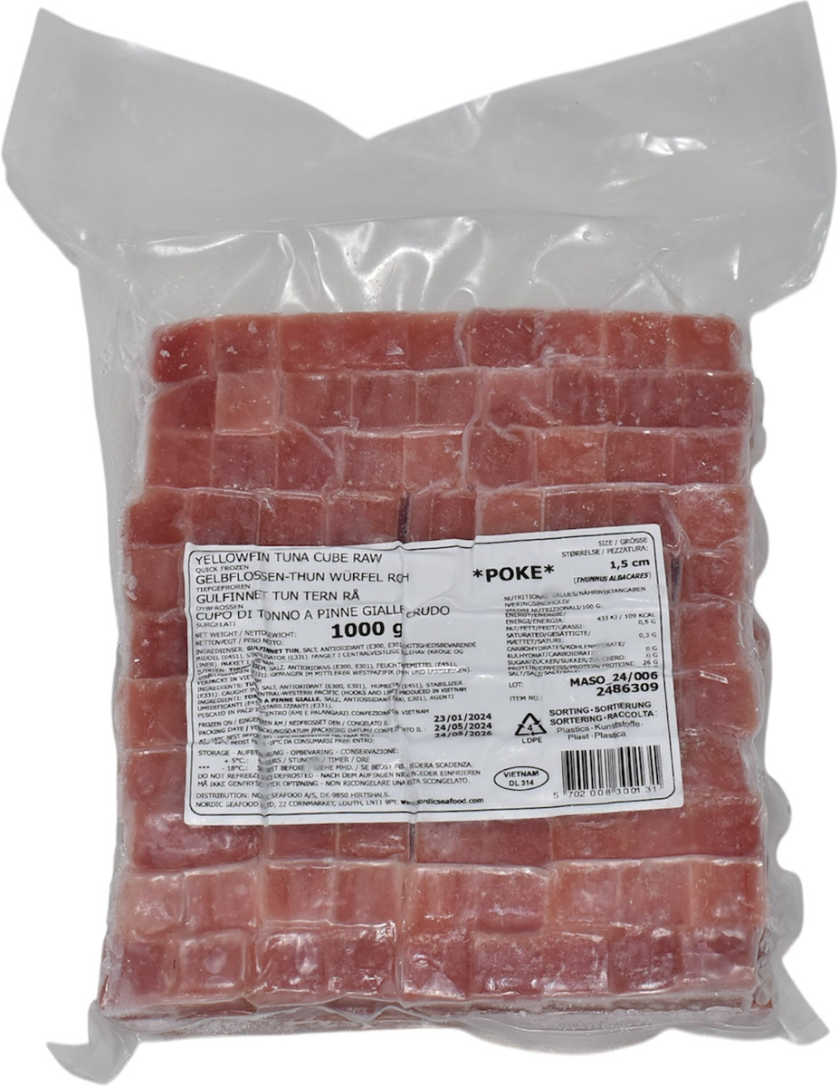 Túnfiskur Poke bitar  5x1kg