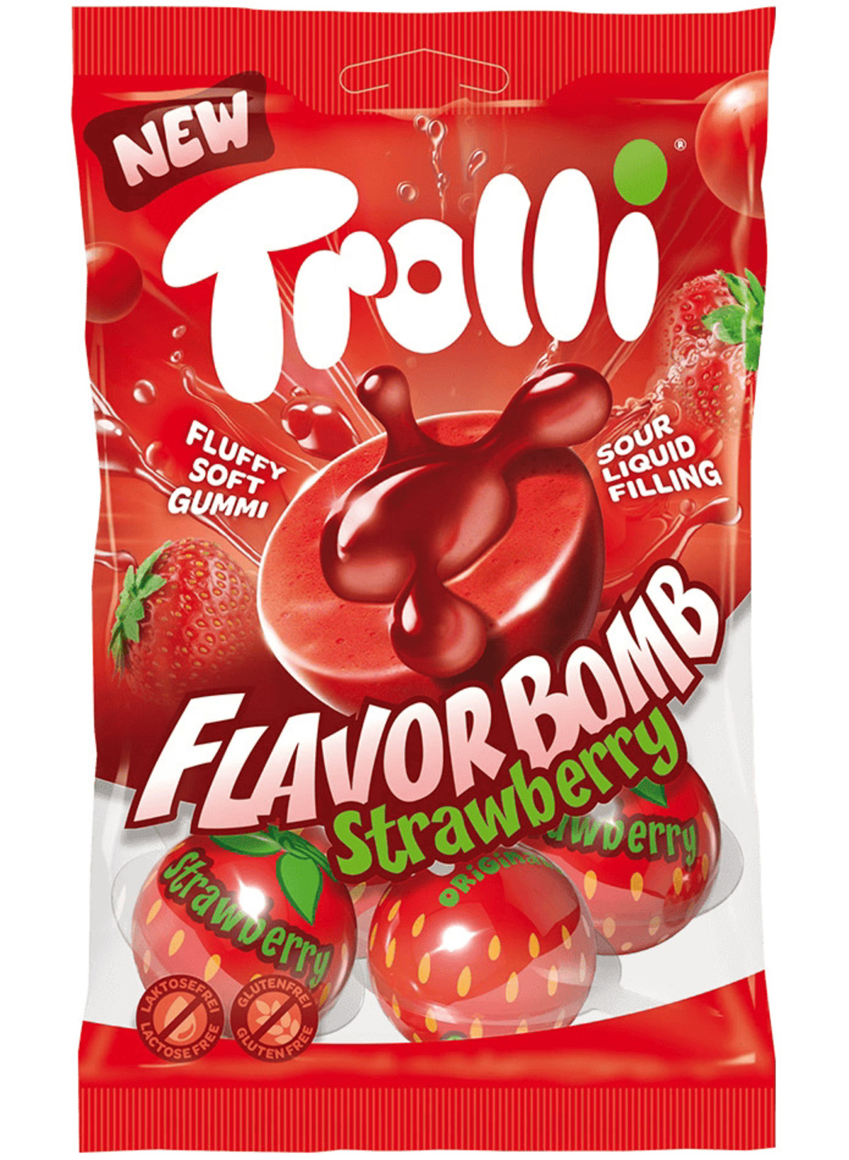 Trolli Flavorbomb Strawberry 21x75g (4 stk)