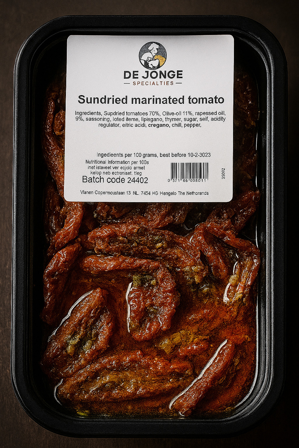 De Jonge Sundried Tomatoes marinated 8x1kg