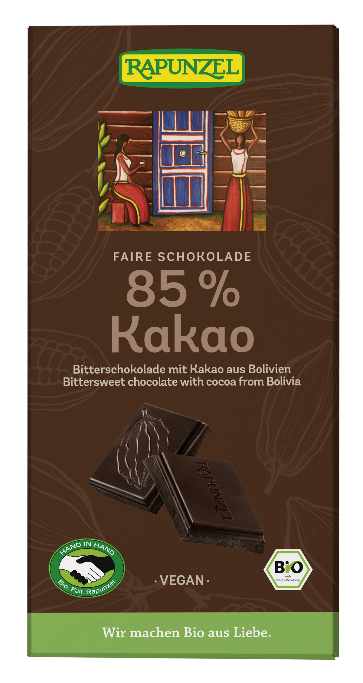Rapunzel Dökkt 85% Súkkulaði 12x80gr (GB)