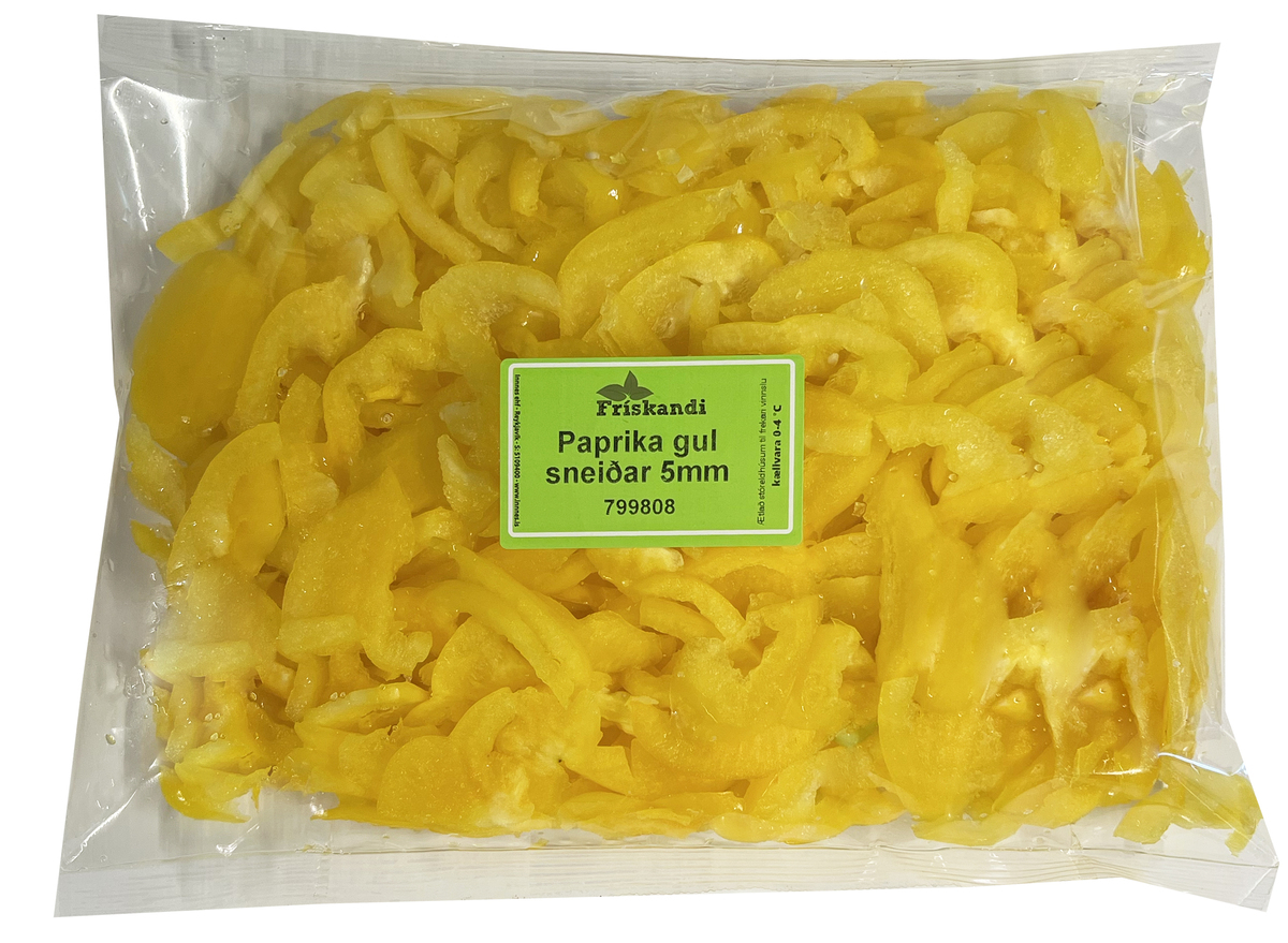 Paprika gul sneiðar 5mm 3kg (P)