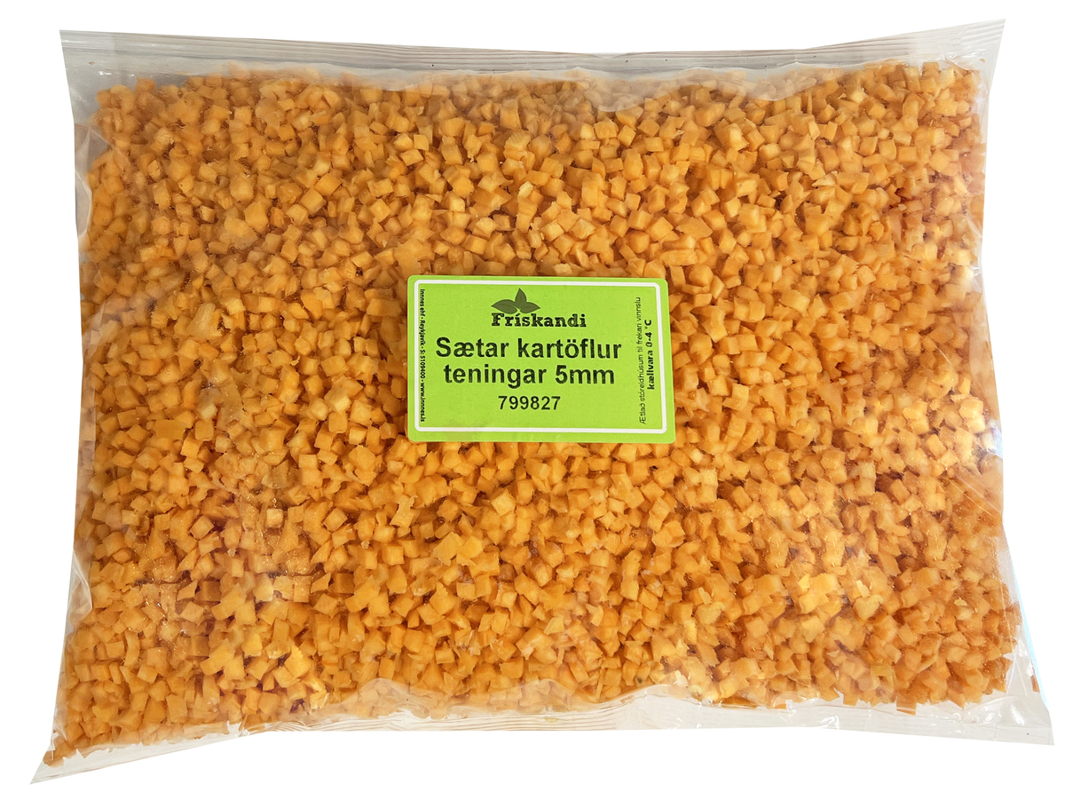 Sætar kartöflur teningar 5mm 3kg (P)
