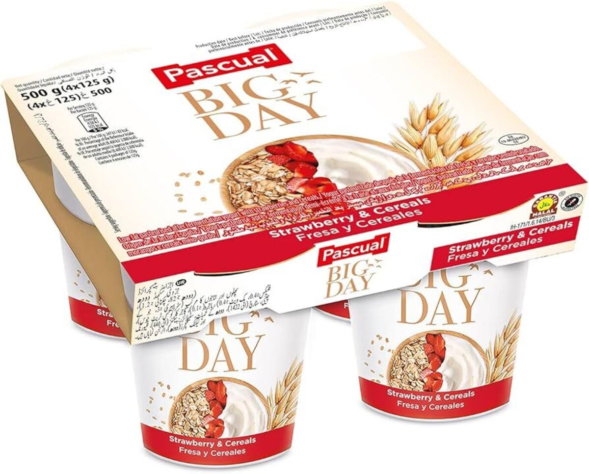 Pascual Jógúrt Big Day Strawberry & Cereal 6 x 480gr