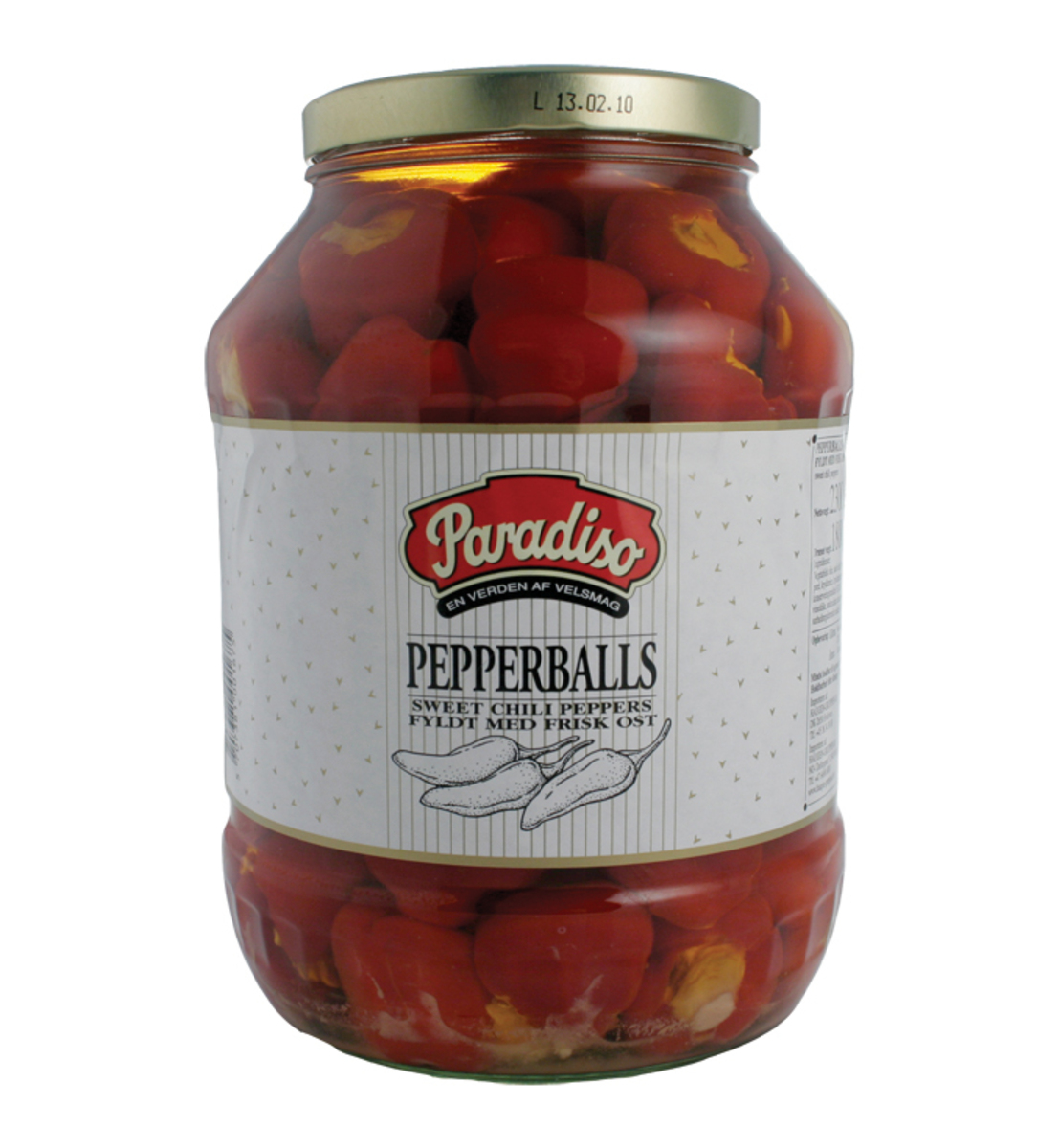 Paradiso Pepperballs Paprika Rauð Fyllt m/Osti 4x2,3kg