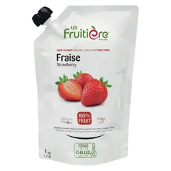 La Fruitiere 100% Strawberry puree 6x1kg