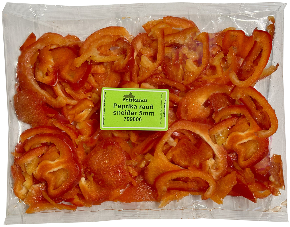 Paprika rauð sneiðar 5mm 3kg (P)