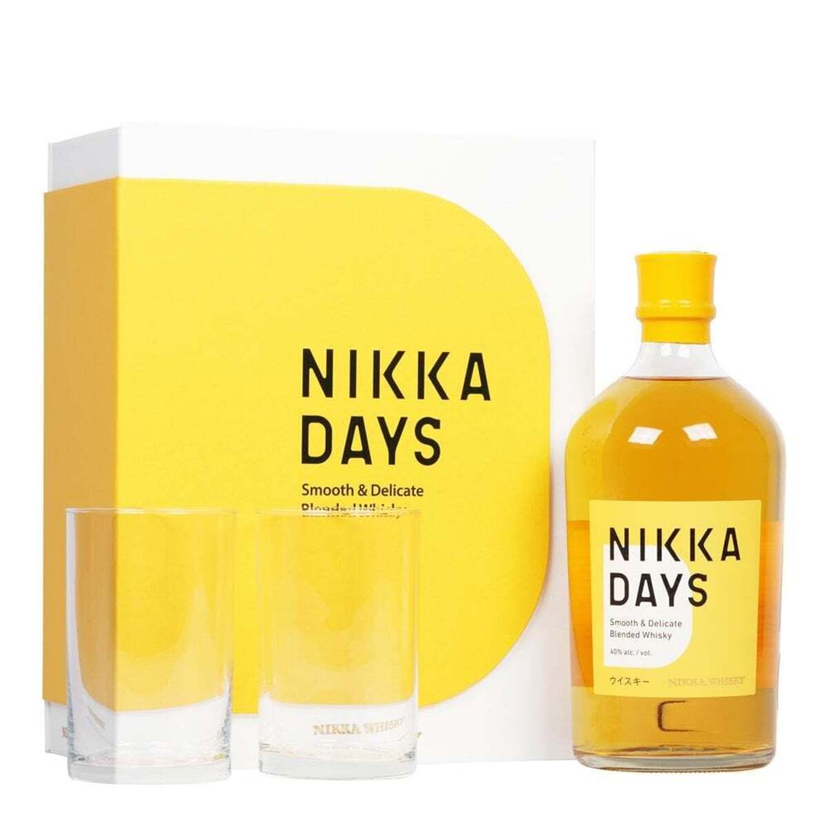 Nikka Days gjafaaskja með 2 glösum