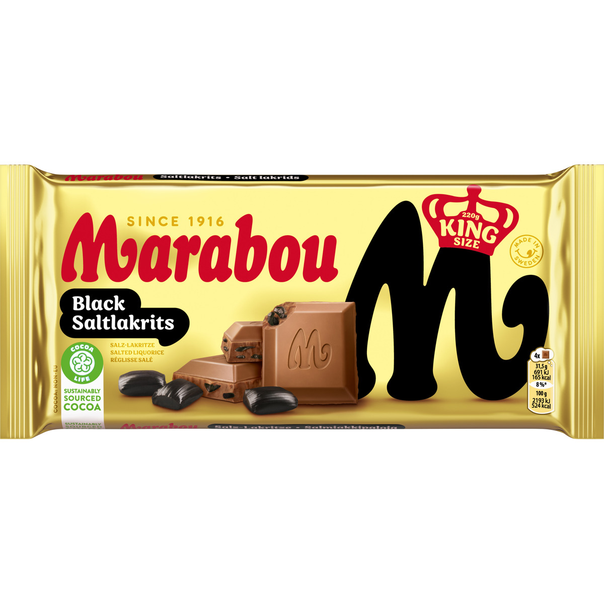 Marabou Black Saltlakrits 15x 220gr