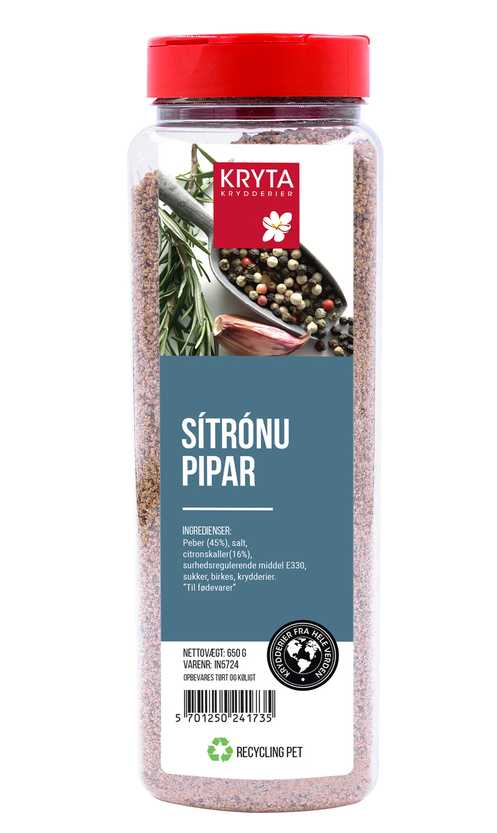 Kryta Sítrónupipar - Citronpeber 9x650g