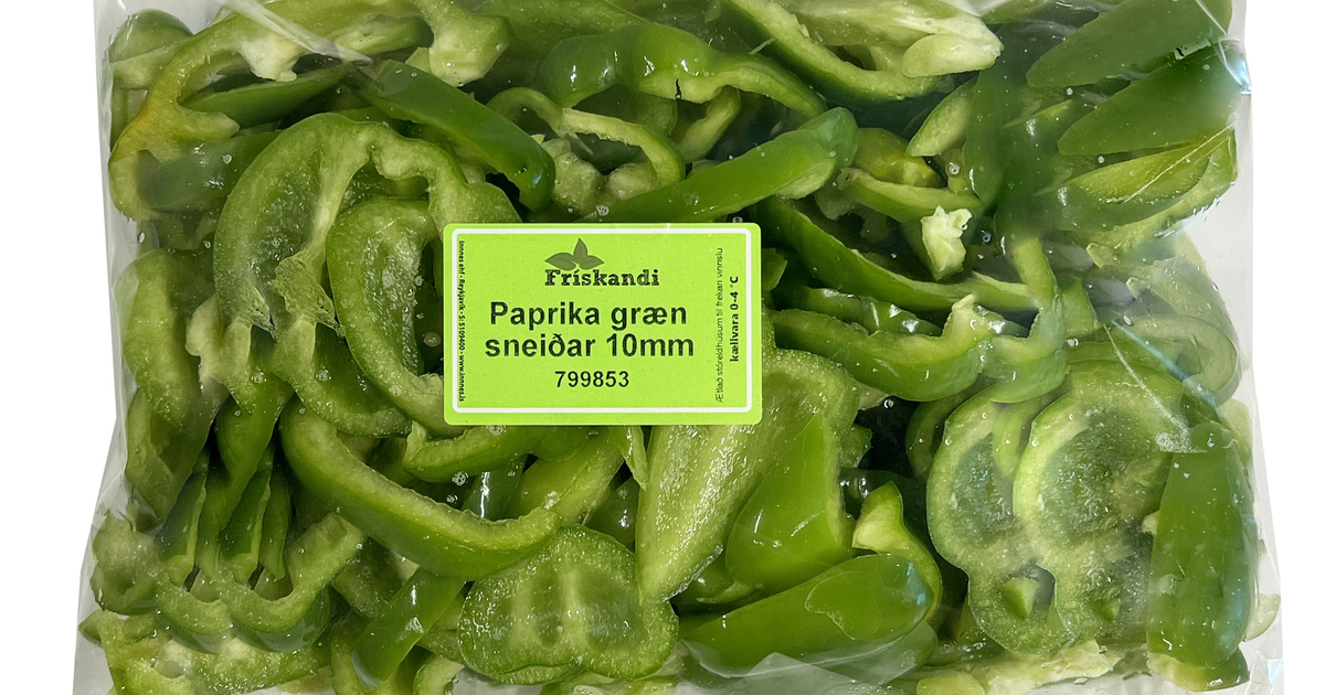 Paprika Græn Sneiðar 10mm - Sérpöntun - Innnes heildverslun