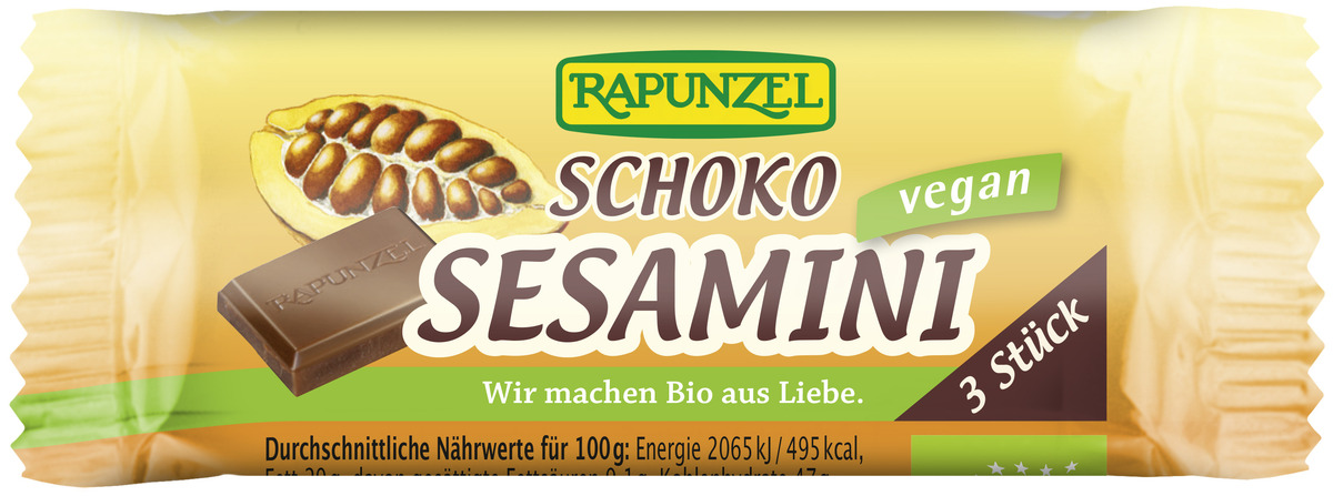 Rapunzel Sesamstöng m.Súkkulaði 20x(4x27gr) (IS/EN)