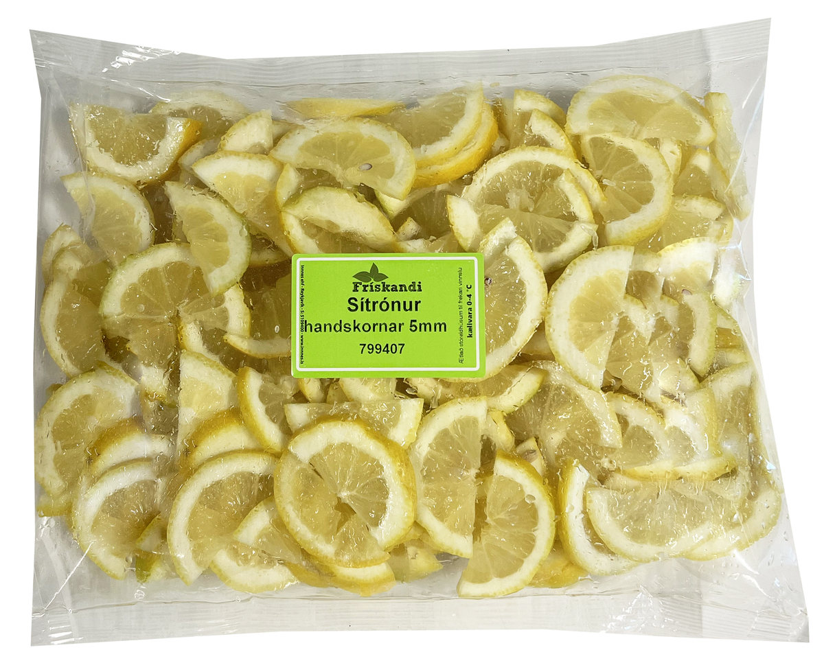 Sítrónur handskornar sneiðar 5mm 5kg (P)