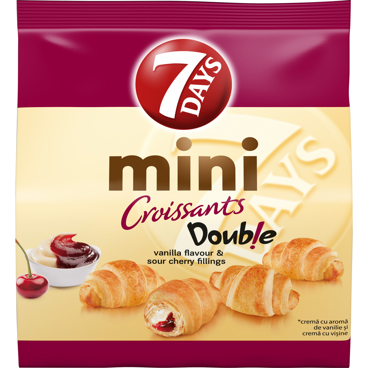 7 Days Mini Vanilla & Cherry Croissant 10x185gr