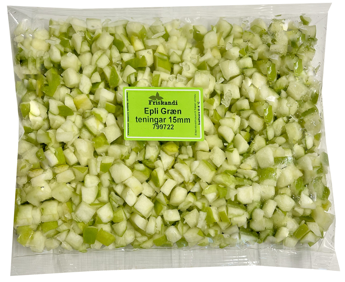 Græn epli teningar 15mm 3kg (P)