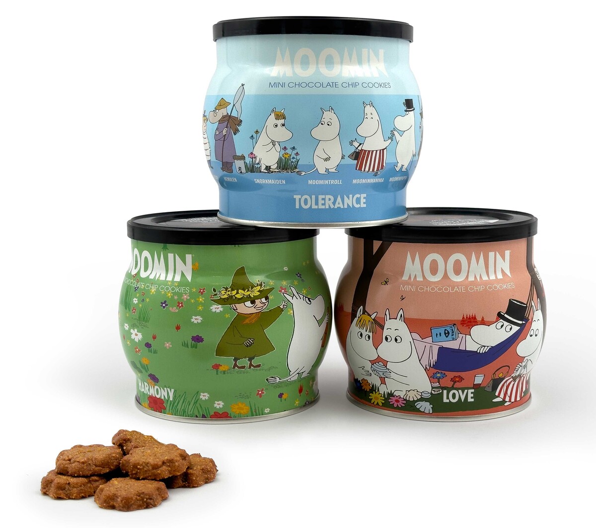 Moomin Chokolate Chip Cookies Tin Can 12x200gr