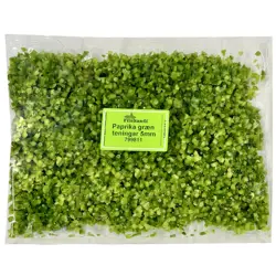 Paprika græn teningar 5mm 3kg (P)