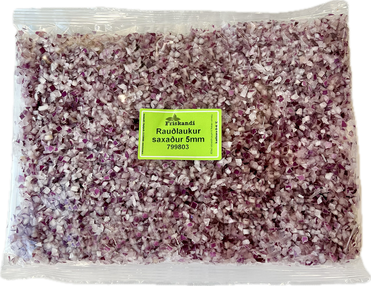 Rauðlaukur saxaður 5mm 3kg (P)