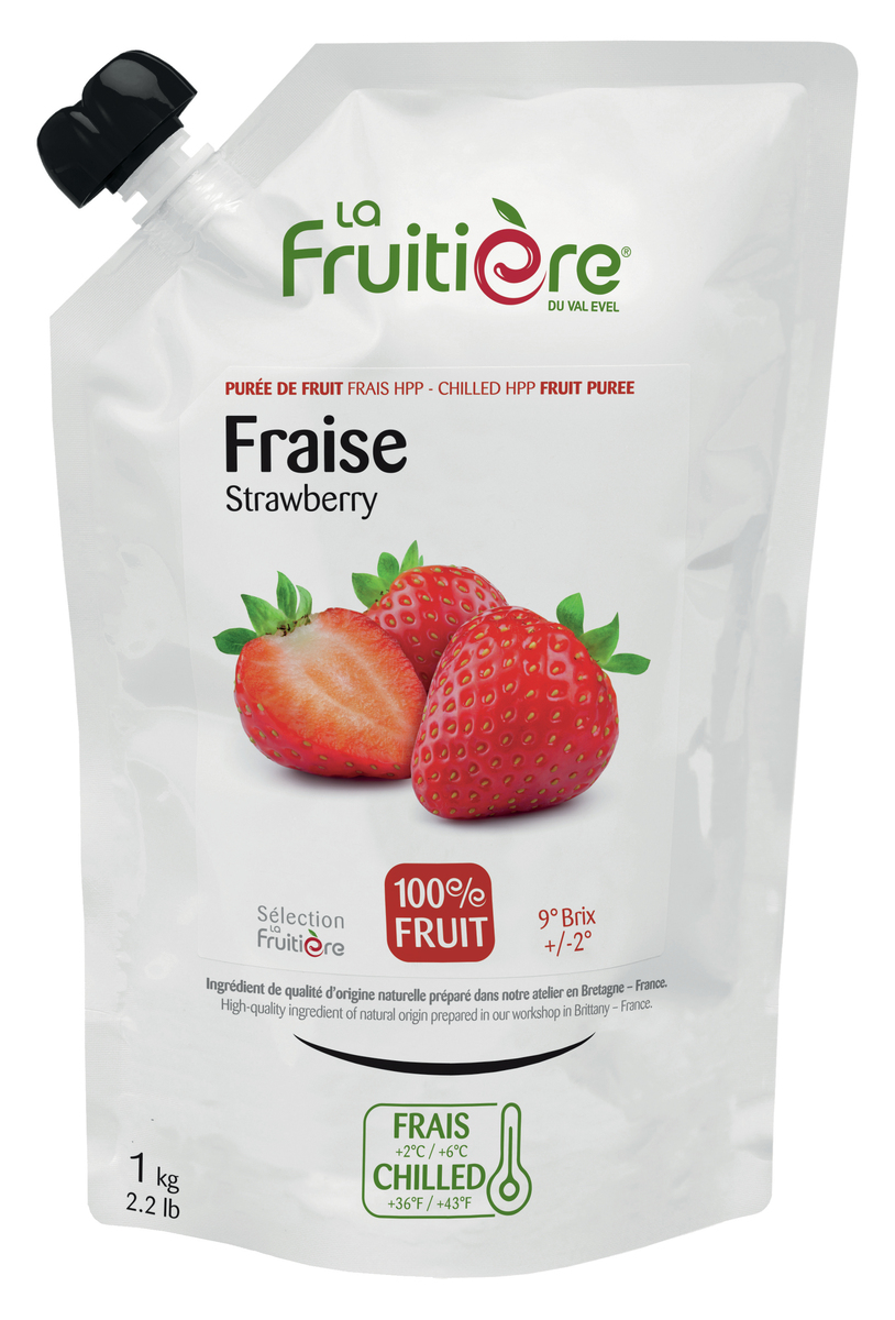 La Fruitiere 100% Strawberry puree 6x1kg