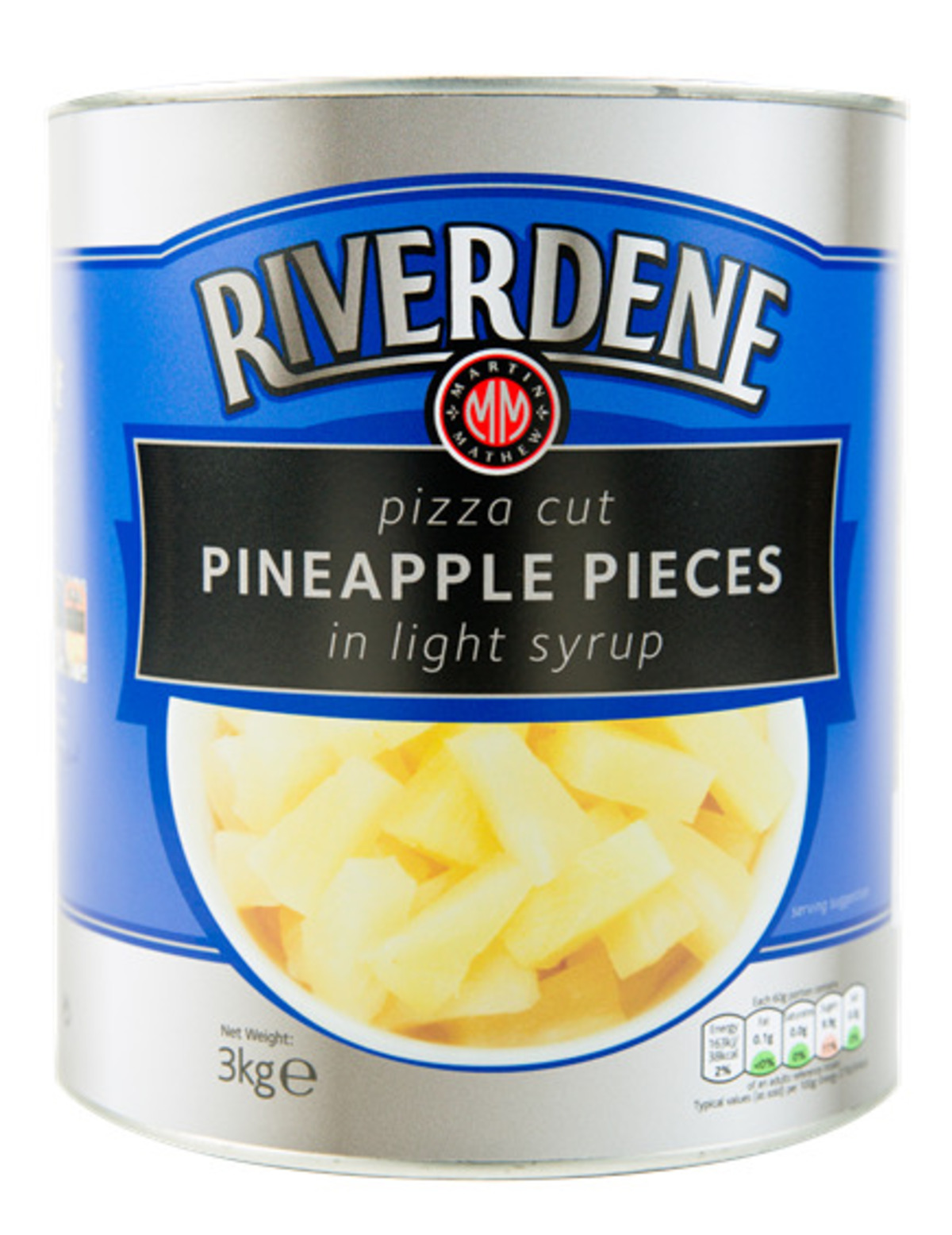Riverdene Pizza Cut Pineapple in Light Syrup 6x3kg