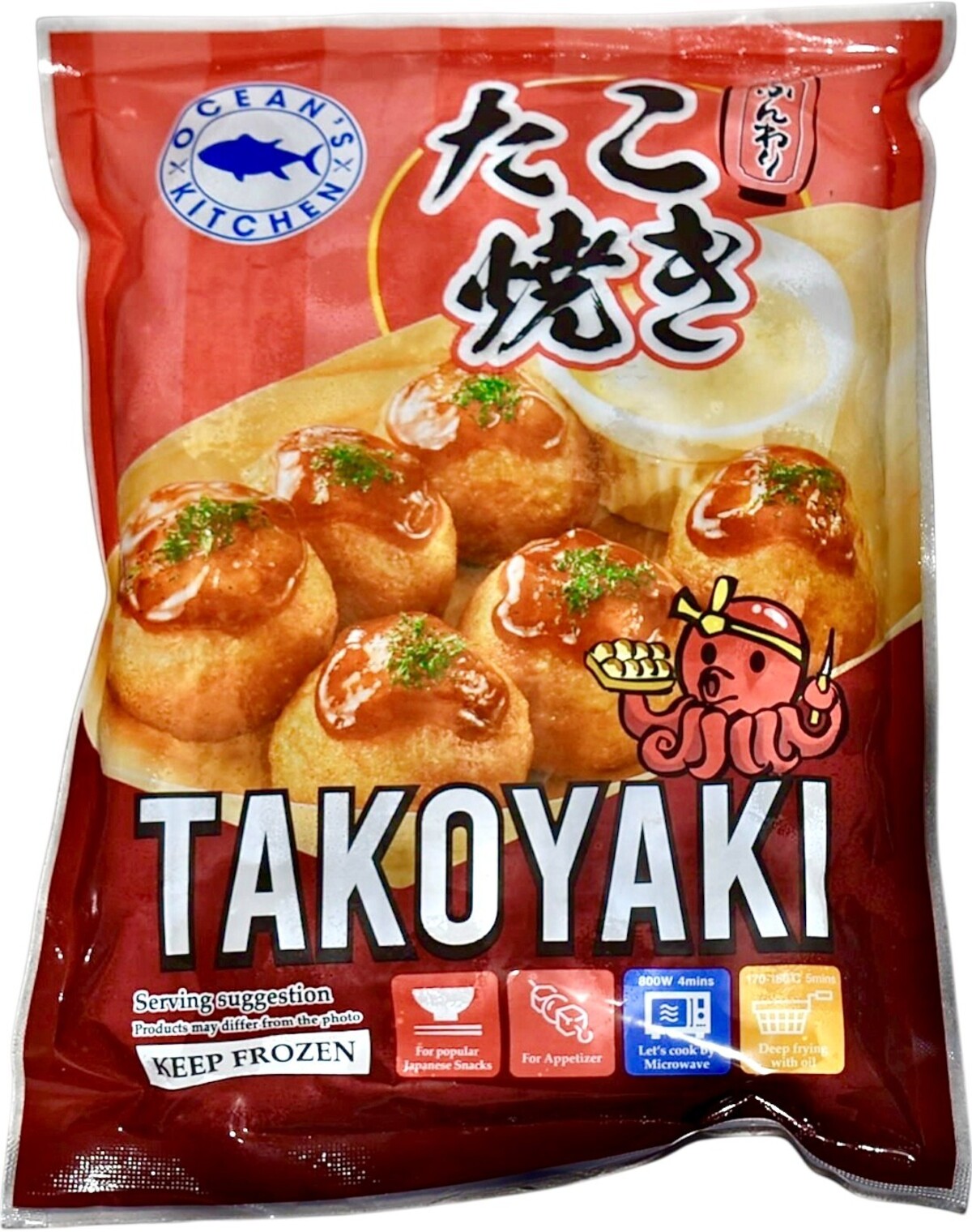 Takoyaki Kolkrabbabollur forsteiktar 10x500g