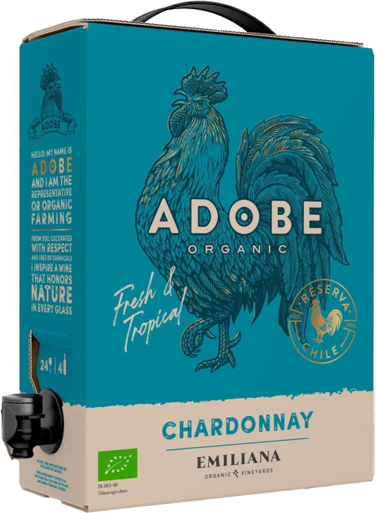 Adobe Organic Chardonnay BIB 4x3 L