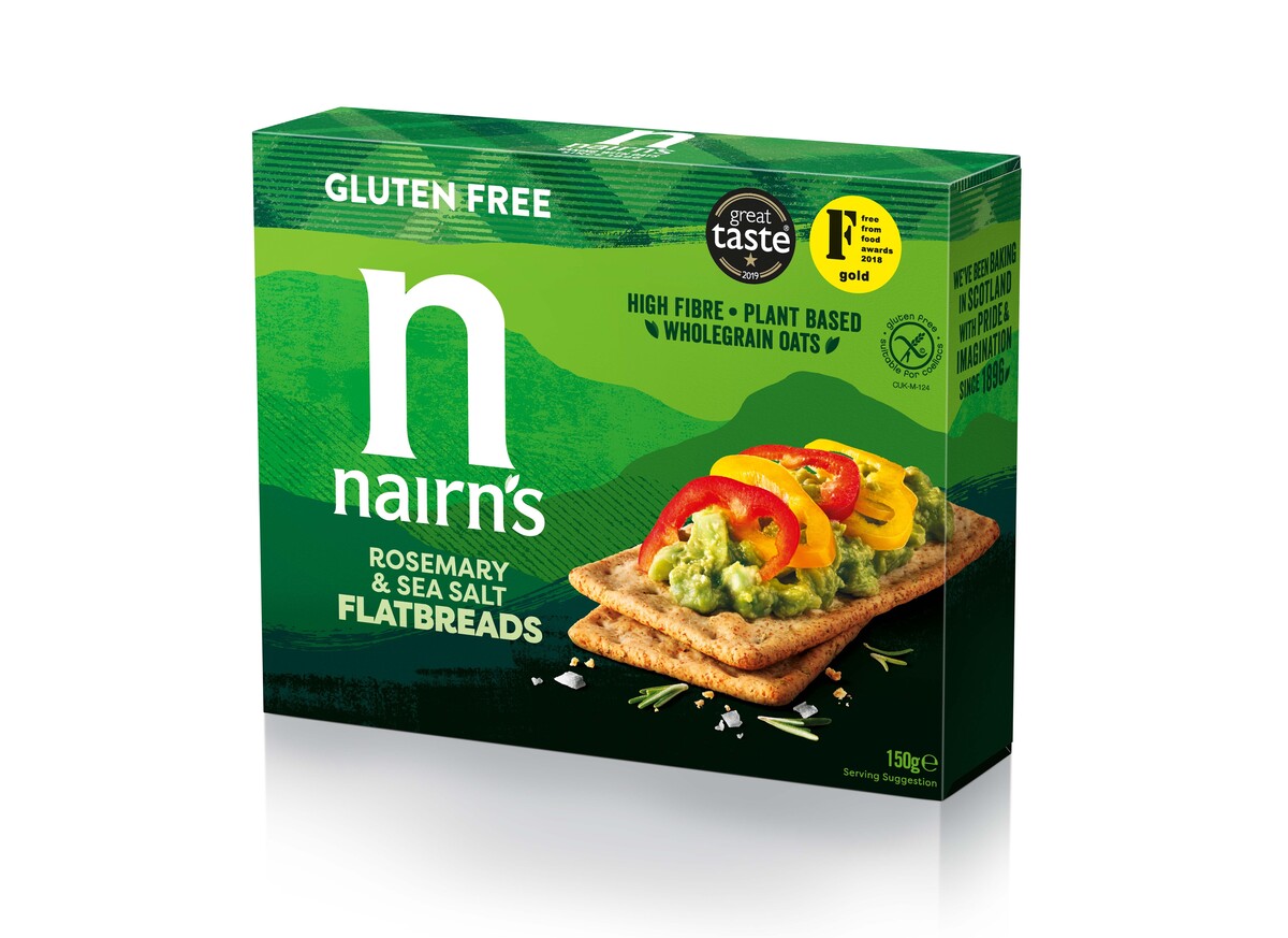 Nairn´s GF Flatbreads Rosemary & Sea Salt 6x150gr