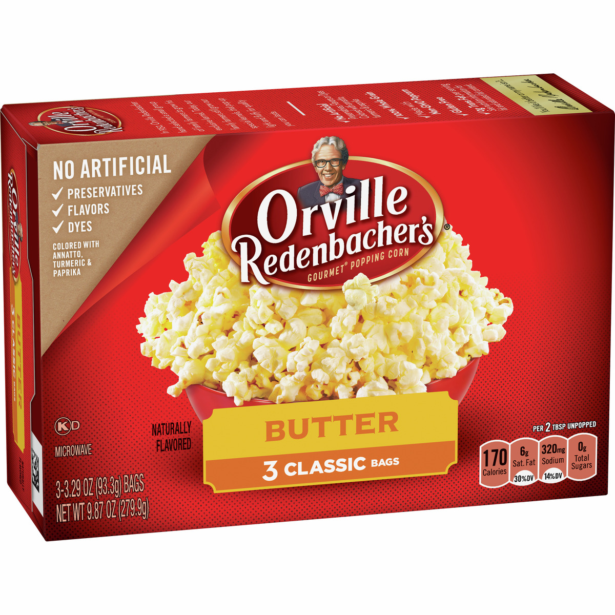 Orville Örbylgjupopp 3-pk Smjör 12x247g