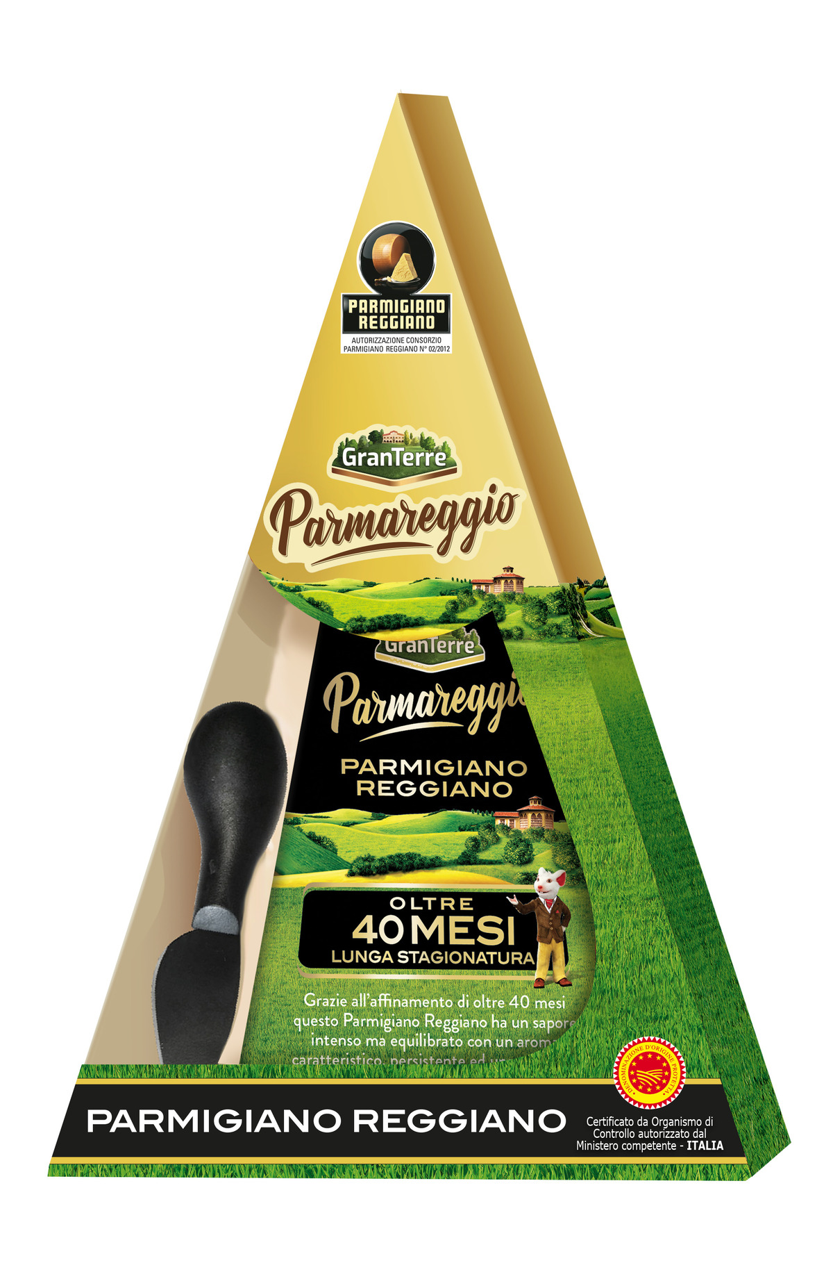 Parmareggio Gjafaaskja 40 mán+hnífur 10x200g