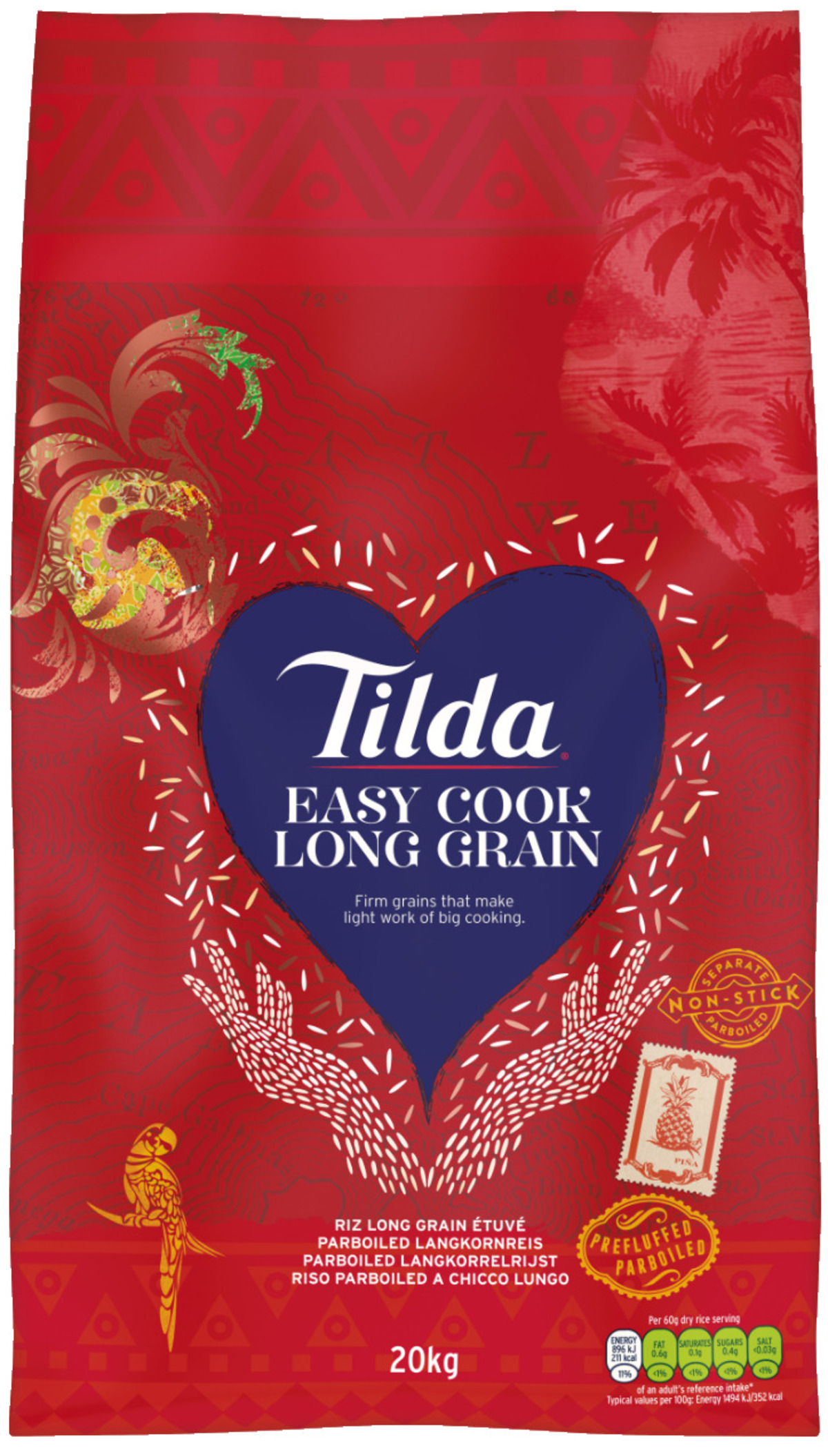Tilda Long Grain Easy Cook Poki 20kg