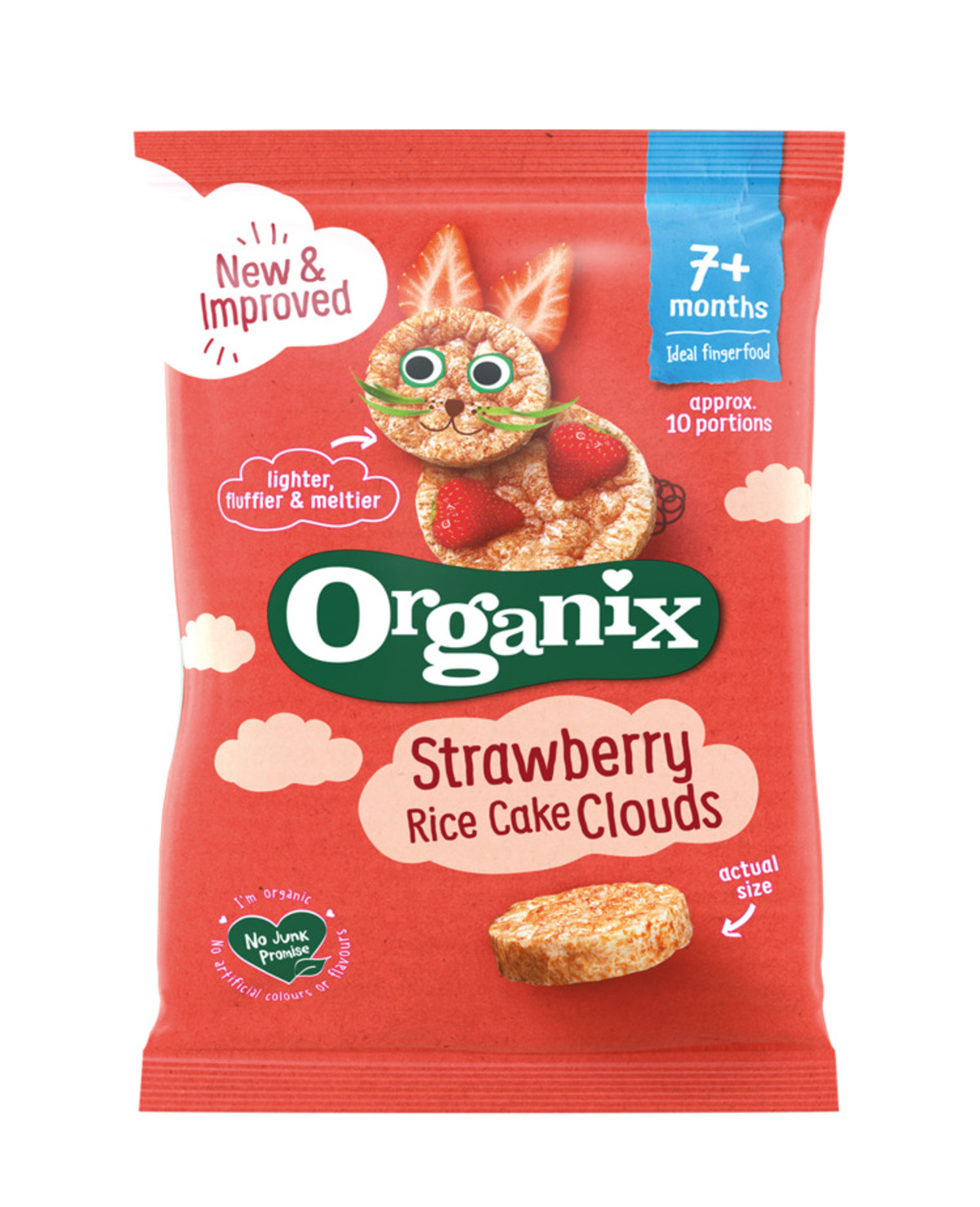 Organix Jarðarberja Hrískökur 6x40g