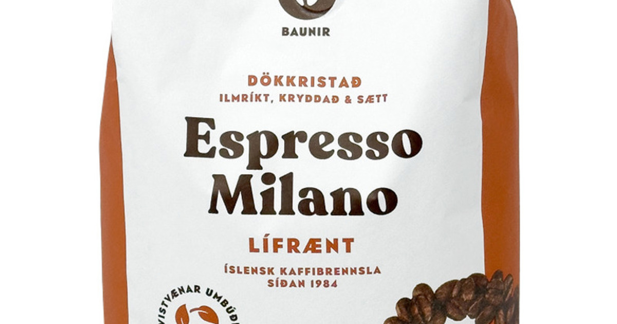 Te & Kaffi Espresso Milano Lífrænt Baunir - Innnes heildverslun